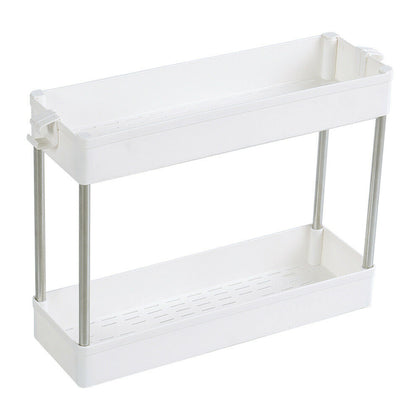 2 Tier Slim Storage Rack Kitchen Bathroom Organizer Shelf Spice Jar Holder Stand