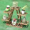 Indoor Outdoor Plant Stand Wooden Succulent Flower Pot Display Shelf Holder Rack