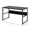 Laptop Desk Study Table Workstation Metal Storage Shelf Home Office Black