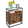 Vintage Sideboard, Storage Cabinet, Kitchen Cabinet with Glass Surface LSC013B01