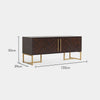 TV Unit Cabinet Stand Dark Wood | 2 Door w/ Storage & Shelves | Spinniningfield