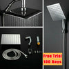 Waterfall High Pressure Bathroom Basin Bath Mixer Filler Shower Taps Set Chrome