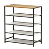 5 Layers Shoe Rack Storage Shelf Organizer Footwear Metal Mesh Shelves Stand UK