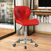 Cushioned Velvet Office Computer Desk Chair Chrome Legs Lift Swivel Adjustable