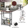Bathroom Storage Cabinet Narrow Sofa Side Table End Table W/ Toilet Paper Holder