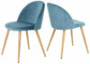 Set of 2 Bella Casa Velvet Dining Chairs Diamond Stitch Kitchen Living Room seat