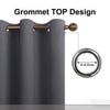 Blackout Eyelet Curtains Black Out Thermal Ring Top Ready Made Curtain Pair UK