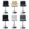 Breakfast Bar Stool Swivel PU Leather Kitchen Chrome Metal Bas Gas Lift Chair