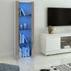 Modern Tall Display Cabinet Cupboard Sideboard with RGB LED Lights Living Room