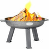 Medium Garden Fire Pit Outdoor Patio Camping Cast Iron Bowl Log Burner Heater