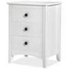 3 Drawer Bedside Table Cabinet Nightstand Wooden Chest of Drawer Bedroom White