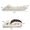 Folding Lazy Floor Sofa Chair Lounge Seat Adjustable Sleeper Seat Couch w/Pillow