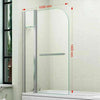 Bath Shower Screen 180 Pivot 6mm Glass Over Bath Screen 2 4 5 Fold Door Panel