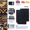 6XBBQ Grill Mesh Mat Cooking Fish Meat Reusable Sheet Resistant Non-Stick Baking