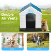Plastic Dog Kennel Pet House Large Weatherproof Outdoor Durable Animal Shelter