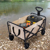 Outdoor Camping Trolley Wheelbarrow Folding Pull Along Wagon Truck Beach Fishing