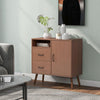 Side Cabinet with Drawer Hallway Storage Unit Home Console Table Organiser Brown