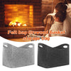Felt Firewood Basket Storage Bag With Carrying Handles For Firewood Magazine Toy
