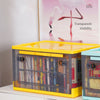 Stacking Storage Box with Lid Foldable Plastic Organizer Books Clothes Container