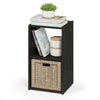 Furinno Pelli Cubic Storage Cabinet Espresso and Grey/Black