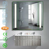Luxury Bathroom Cabinet with Mirror LED Lights 220V Socker Sensor Dimister Pad
