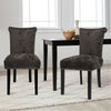 2x Crushed Velvet Dining Chairs Knocker Back/Ring Back Padded Seat Kitchen Chair