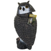 Large Owl Decoy Spinning Rotating Head Realistic Bird Pigeon Garden Crow Scarer