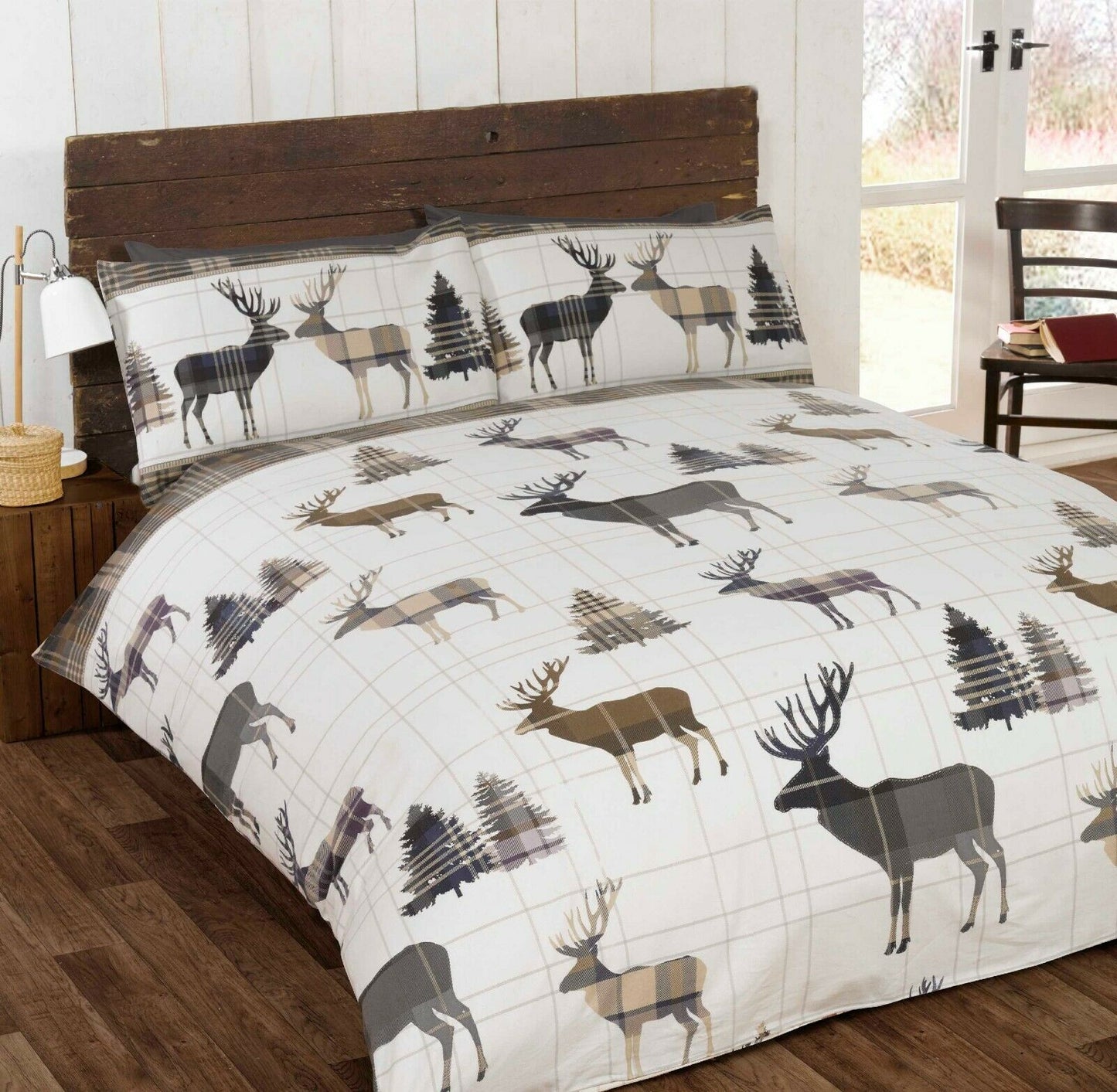 THERMAL 100% BRUSHED COTTON FLANNELETTE QUILT DUVET COVER BED SET COSY WARM SOFT