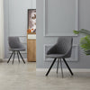 2 Pcs Faux Leather Dining Chairs Armchairs Office Kitchen Brown Grey Industrial