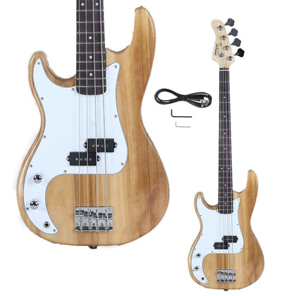 Basswood Electric GP Bass Guitar with Bag Pick Wire Tools Left-Hand