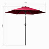 2.5M/2.7M/3M Garden Parasol Umbrella Round Sun Shade Outdoor Patio Crank Tilt