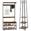 Home Hotel Garment Rack Luxury Clothes Rail Hall Entryway Coat Stand Furniture