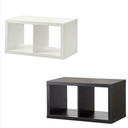 ikea 2x1 kallax storage shelving bookcase display unit white 77x42