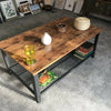 Industrial Coffee Table Vintage Retro Living Room Furniture Steel Frame Side End