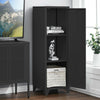 1 Door Metal Cabinet Storage Cupboard Shelves Filling Cabinet Hallway Freestand
