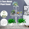 5 Tier Metal Plant Stand Flower Pot Rack Display Garden Patio Outdoor Indoo