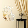 Walplus Mirror Butterflies with Birdcage Wall Sticker Set Room Home Decorations