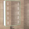 60 LED Bathroom Mirror Cabinet 70*50cm Illuminated Sensor Shaver Socket Demister
