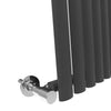 Vertical Designer Mirror Anthracite Radiator Oval Column Panel Tall Rad 1800x500