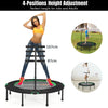 47'' Folding Trampoline Exercise Bouncer W/ Adjustable T-Shaped Handrail