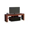 Modern TV Stand Cabinet Unit 1 Drawer Black High Gloss Door Walnut Living Room