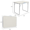2.3FT FOLDING PORTABLE CAMPING TABLE WOODEN MDF OUTDOOR DINING BBQ PICNIC PARTY