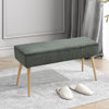 Upholstered Dining Bench Corduroy Stool Home Seating Hallway Waiting Room Bench