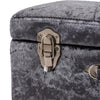 Storage Stool Trunk Pouffe Footstool Ottoman Bedroom Crushed Velvet Chest Chair