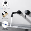 Concealed Wall Mount Bathroom Sink Taps Brass Faucet Mono Mixer Wash Basin Black
