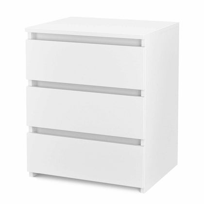 Modern Bedside Table Cabinet Chest of Drawers Nightstand 3 Drawers Bedroom Unit