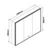 LED Bathroom Mirror Cabinet with Lights Bluetooth Shaver Socket Storage Cupboard