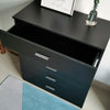 Black Chest of Drawers Bedside Table Cabinets 1 2 3 4 5 Drawer Bedroom Furniture