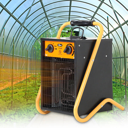 9kW Industrial Electric Fan Heater Air Space Warmer Workshop Garage Heating Unit