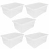 Wham Plastic Storage Shelf Box Stackable Containers Clear With Secure Clip Lid